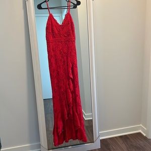 Red Majorelle Paisley Dress